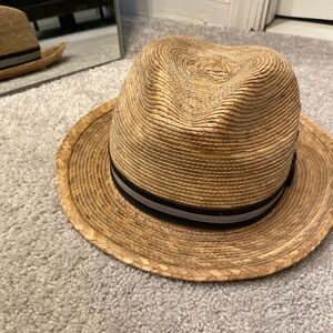Fedora with black/white ribbon